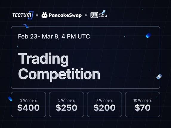 $1500 Worth of Prizes Up for Grabs In The Tectum and Script Network Trading Competition