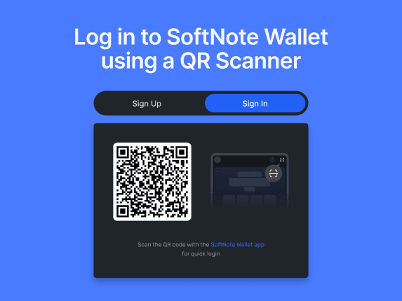 SoftNote login via QR